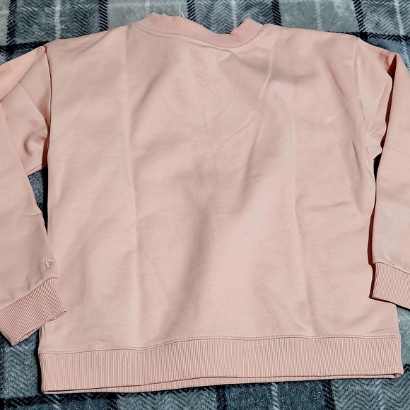 Pact V-Neck Sweatshirt in Light Peach - Picture 2 of 4
